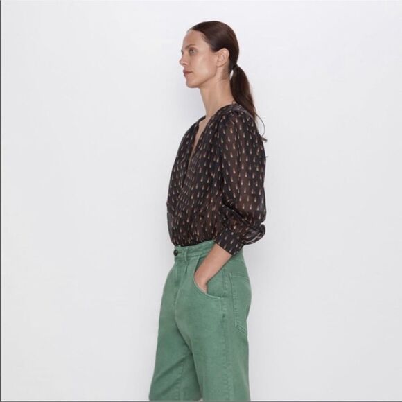 Zara Black Sheer Bodysuit - Picture 4 of 8